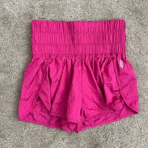 Free People FP Movement Pink The Way Home Shorts Womens Size S High Waist.